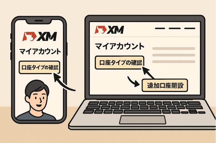 XMの口座タイプの確認と変更方法