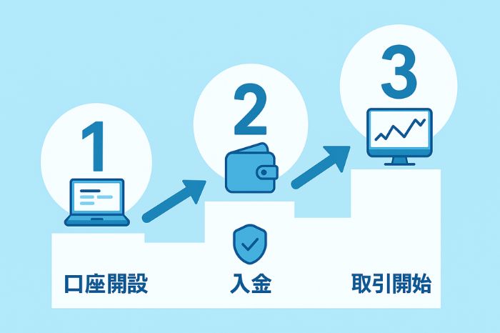 海外FX仮想通貨取引の始め方【3ステップ】