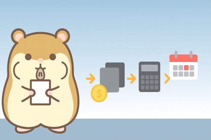 XM口座凍結後の資金回収と確定申告の税務処理を説明するハムスターと書類