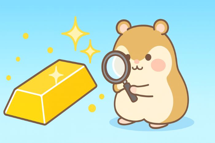 XMゴールドのスワップポイントの基本を理解するハムスターキャラクターと金の延べ棒