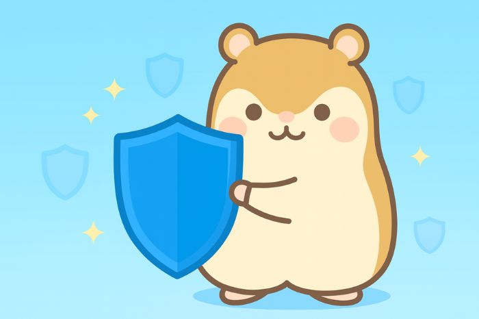 XMゴールド取引のスワップポイント注意点とリスク管理を守るハムスターキャラクター