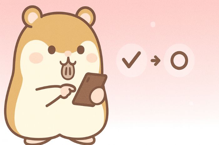XMスタンダード口座の開設方法と登録手順を解説するハムスターキャラクター