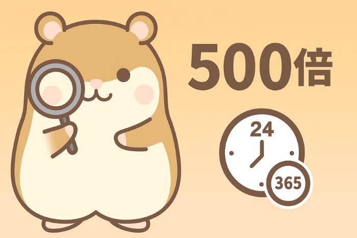 XMビットコイン取引の最大500倍レバレッジと24時間365日取引可能な条件を調べるハムスター