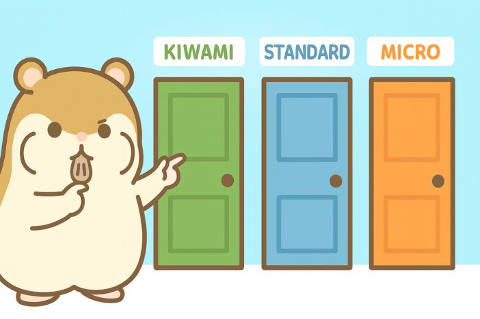 XM仮想通貨取引におすすめのKIWAMI極・スタンダード・マイクロ口座を比較するハムスター