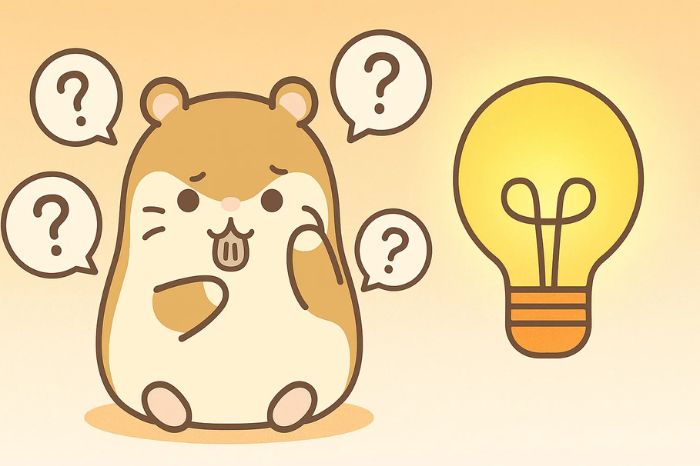 XMの入金トラブルに関するよくある質問と解決策を考えるハムスターキャラクター