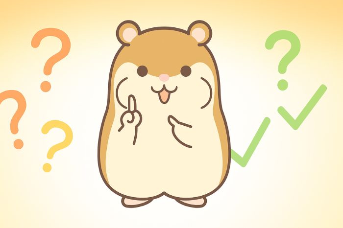 XMのデメリットに関するよくある質問に答えるハムスターのイラスト