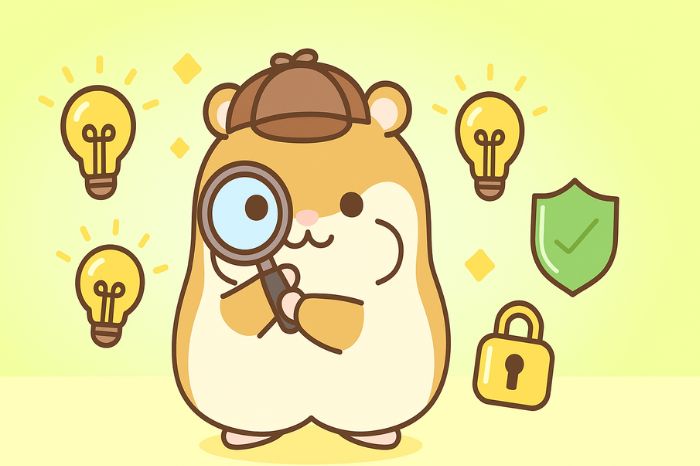 XMのデメリット対策を調査するハムスターのイラスト