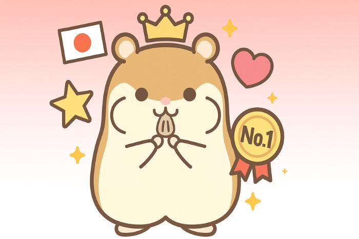 XMが日本人トレーダーNo.1に選ばれる理由を表現するハムスターのイラスト