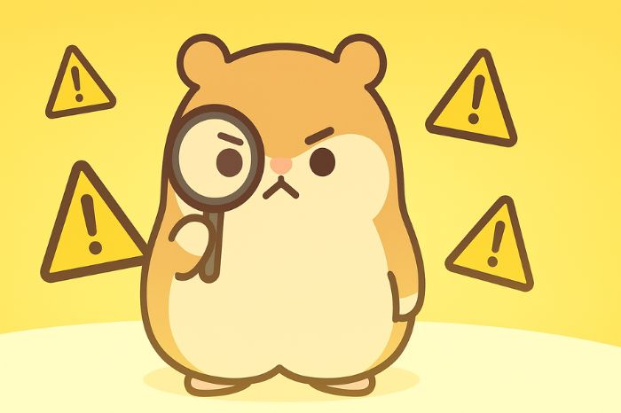 XMスキャルピング取引の注意点を確認するハムスターキャラクター