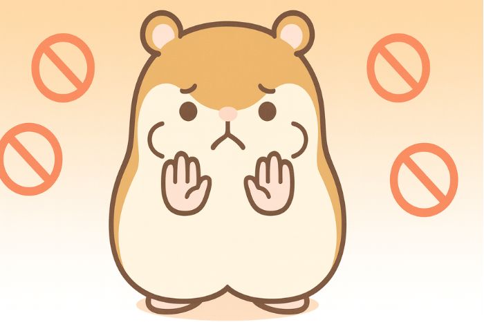 XMスキャルピングの禁止事項を説明するハムスター