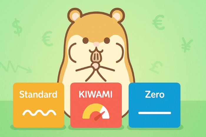 XMの口座タイプ別スプレッド一覧、スタンダード・KIWAMI極・ゼロ口座の比較図