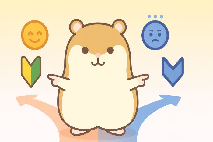 XMに向いているトレーダーと向いていないトレーダーを示すハムスターのイラスト