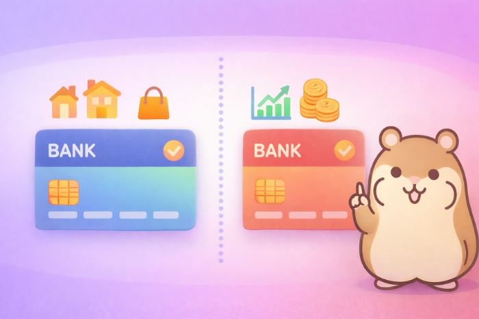 銀行口座凍結リスクの回避方法として口座分離を説明するハムスター