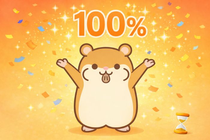 HFMの100%入金ボーナスを喜ぶハムスター