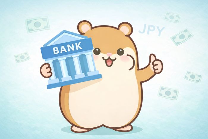 HFM銀行送金での出金を説明するハムスター