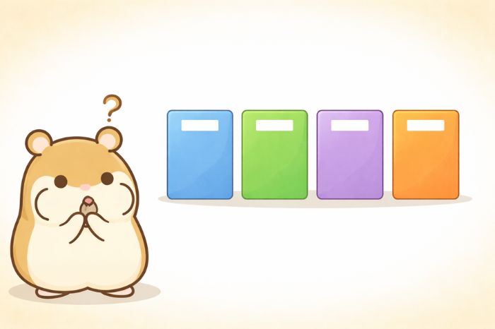 HFMでビットコインが取引できる口座タイプを表す4種類のカードイラスト