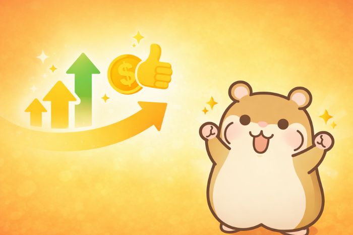 HFMコピートレードのメリットを表すポジティブなイメージとハムスターキャラクター