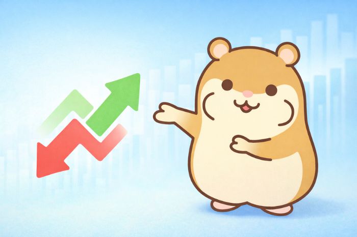 HFMの両建て取引の基本を説明するハムスターキャラクター