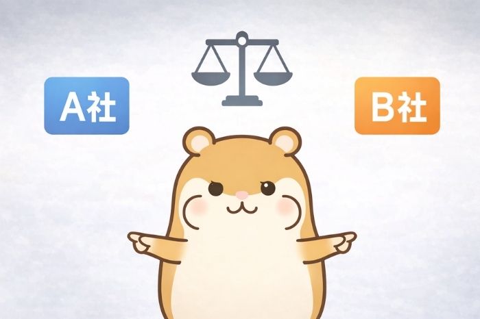 HFMと他社のスキャルピング環境を比較するハムスターと天秤