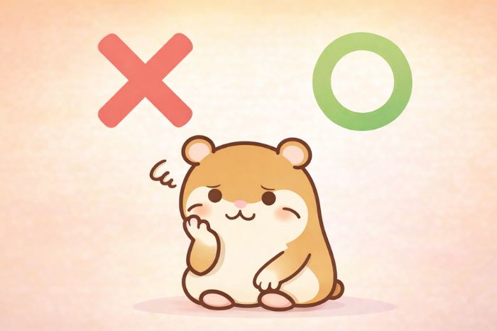 HFMで出金拒否になる原因と対策を説明するハムスターキャラクター