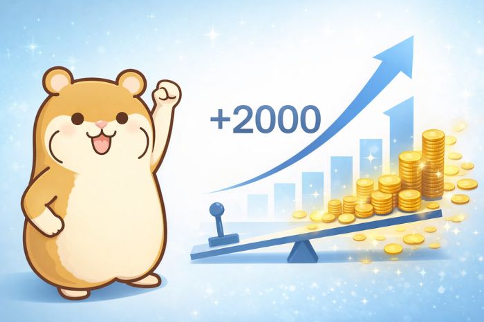 HFMゴールド取引の最大2000倍レバレッジを解説するハムスターのイラスト