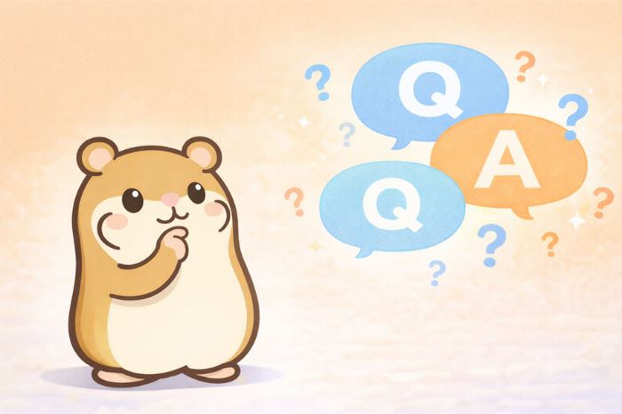 HFMロイヤリティプログラムのよくある質問を示すQ&A吹き出しのイラスト