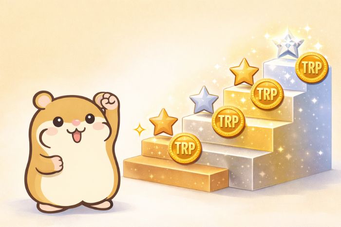 HFMロイヤリティプログラムの4段階リワードレベルを示す階段状のイラスト