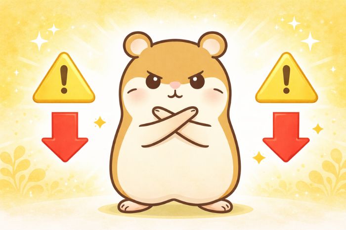 HFMのスワップポイントに関する注意点を警告アイコンで示すイメージ