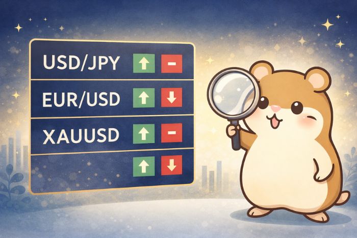 HFMの主要通貨ペアや貴金属のスワップポイント一覧を調べるイメージ