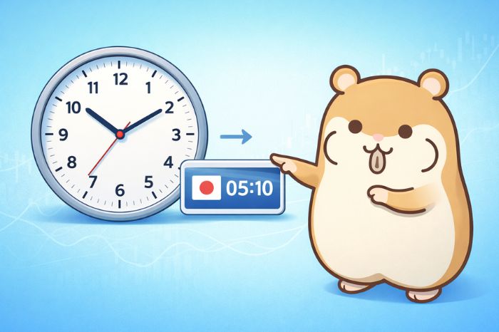 HFMのサーバータイムと日本時間の換算方法を時計で表現したイメージ