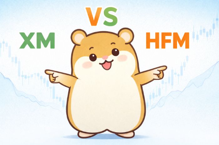 HFMとXMを比較してどちらを選ぶべきか検討するイメージ