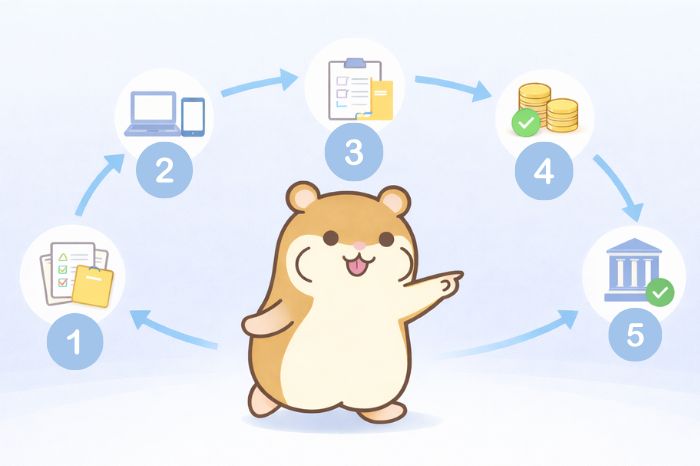 HFMの法人口座をステップ別に開設する手順のイメージ