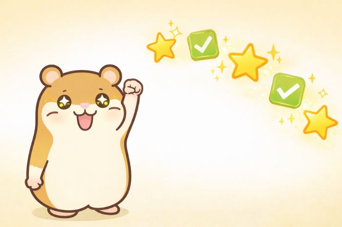 HFMのデモ口座のメリットを紹介するハムスター