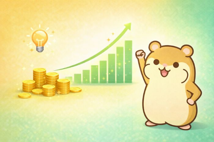 HFMのEAで利益を上げるコツを紹介するハムスターキャラクター