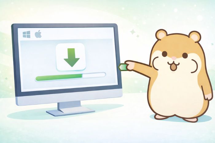 HFMのMT4をダウンロード・インストールする手順を示すイラスト