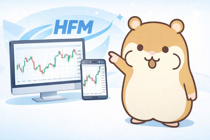 HFMのMT4（メタトレーダー4）とは何か説明するハムスターキャラクター