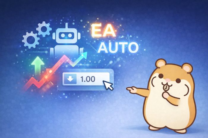 HFM MT5の自動売買EA機能を紹介するハムスター