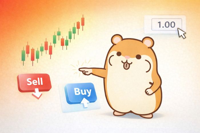 HFM MT5での注文・取引方法を説明するハムスター